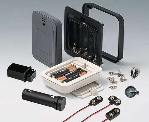 Kunststoffgehäuse Gehäusezubehör Batteriehalter, Batteriefächer, Knopfzellenhalter
